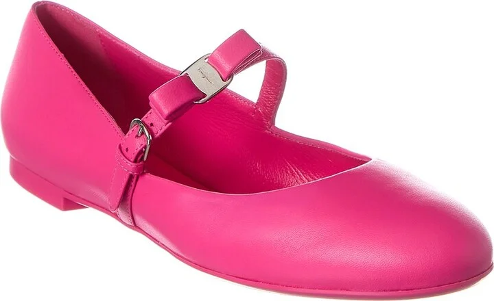 Ferragamo Lizz Leather Ballet Flat