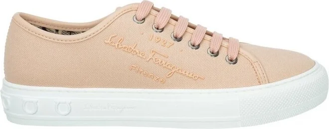 Ferragamo Logo Embossed Lace-Up Sneakers