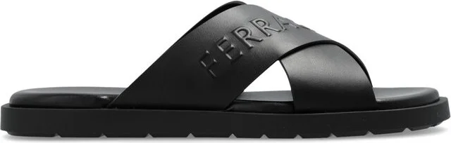 Ferragamo Logo Embossed Slides