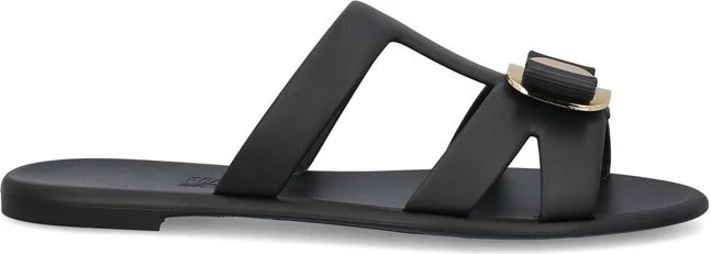Ferragamo Logo-Engraved Flat Sandals