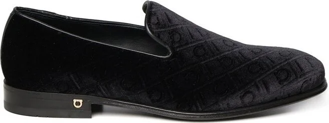 Ferragamo Logo Jacquard Round Toe Loafers