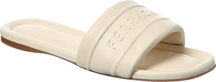Ferragamo Logo Leather Slide