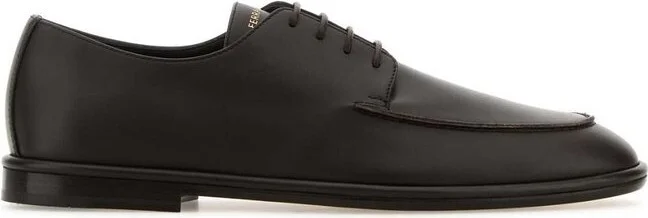 Ferragamo Logo Printed Lace-Up Shoese