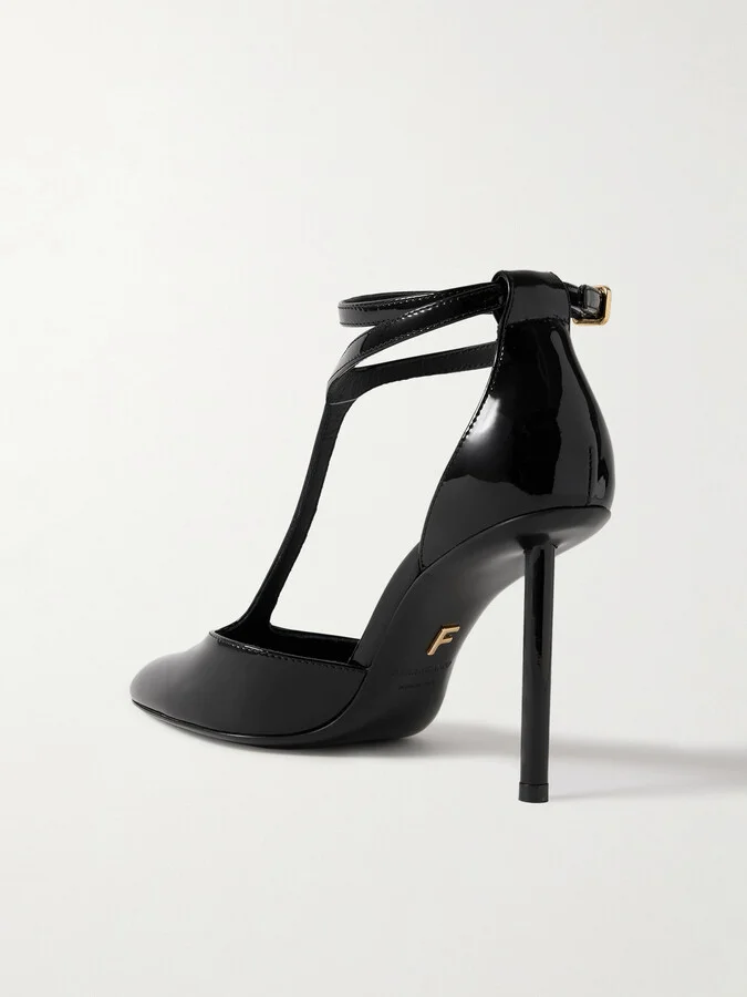 Ferragamo - Lysandra Patent-leather Pumps - Black - Image 3