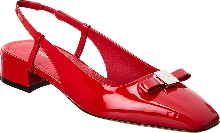 Ferragamo Marlina Patent Slingback Flat