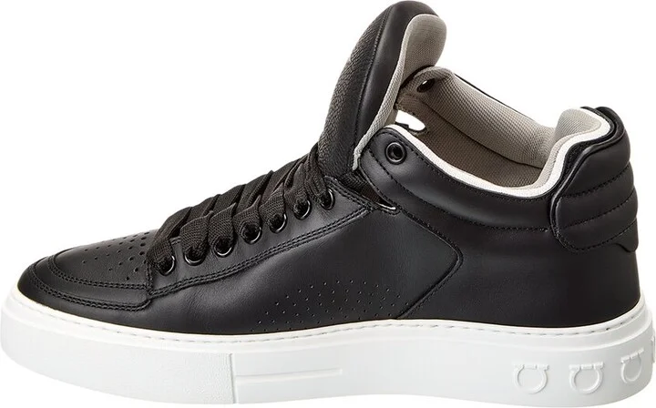 Ferragamo Marvelous Leather High-Top Sneaker - Image 2