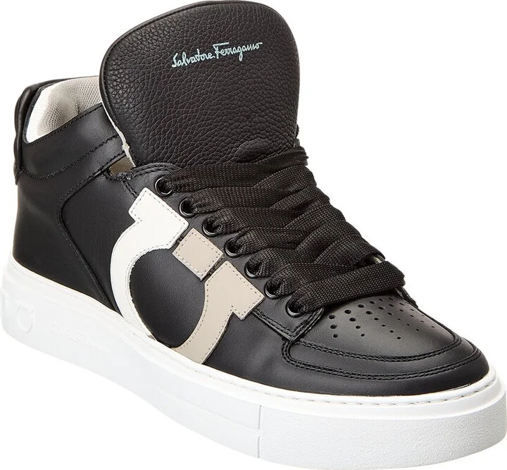 Ferragamo Marvelous Leather High-Top Sneaker