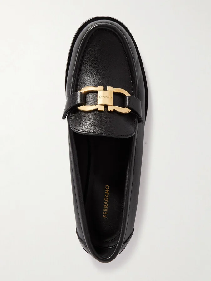 Ferragamo - Maryan 2 Embellished Leather Loafers - Black - Image 5