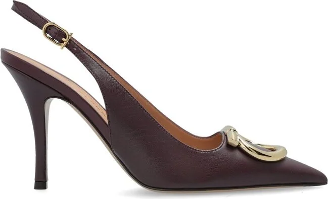 Ferragamo Maxi Gancini Slingback Pumps