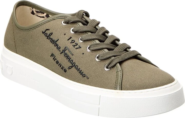 Ferragamo Mediterr Eco Canvas Sneaker