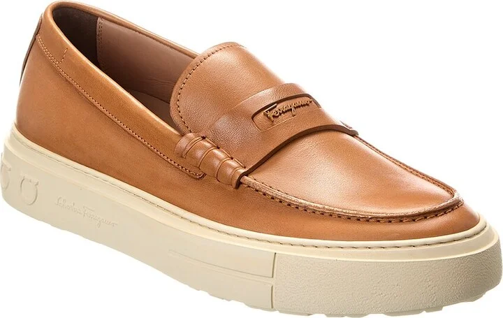 Ferragamo Melville Saddle Soft X Walki Leather Sneaker