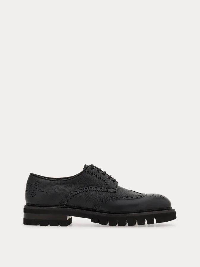 Ferragamo Men Derby brogue Black