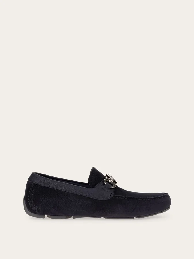 Ferragamo Men Driver with Gancini ornament Blue