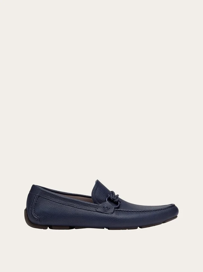 Ferragamo Men Driver with Gancini ornament Blue