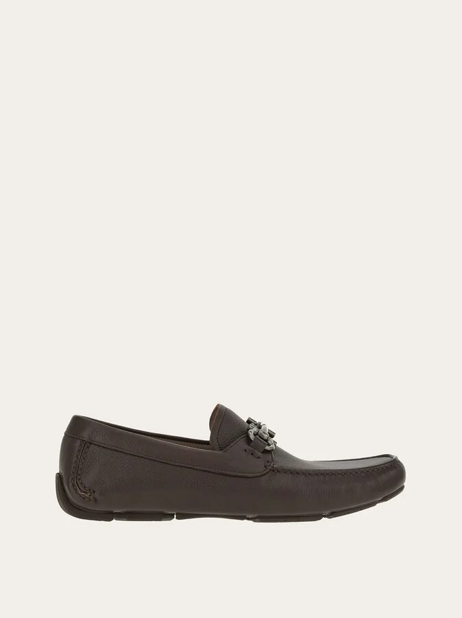 Ferragamo Men Driver with Gancini ornament Brown