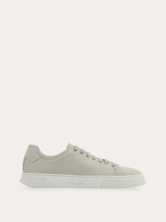 Ferragamo Men Elastic lace sneaker Grey