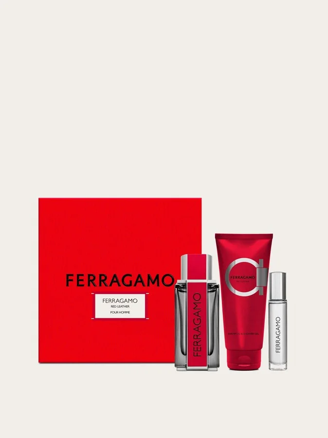 Ferragamo Men Ferragamo Red Leather - Holiday Gift Set Bianco