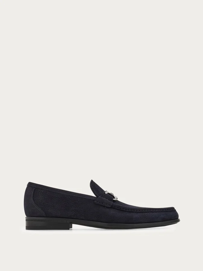 Ferragamo Men Gancini buckle loafer Blue