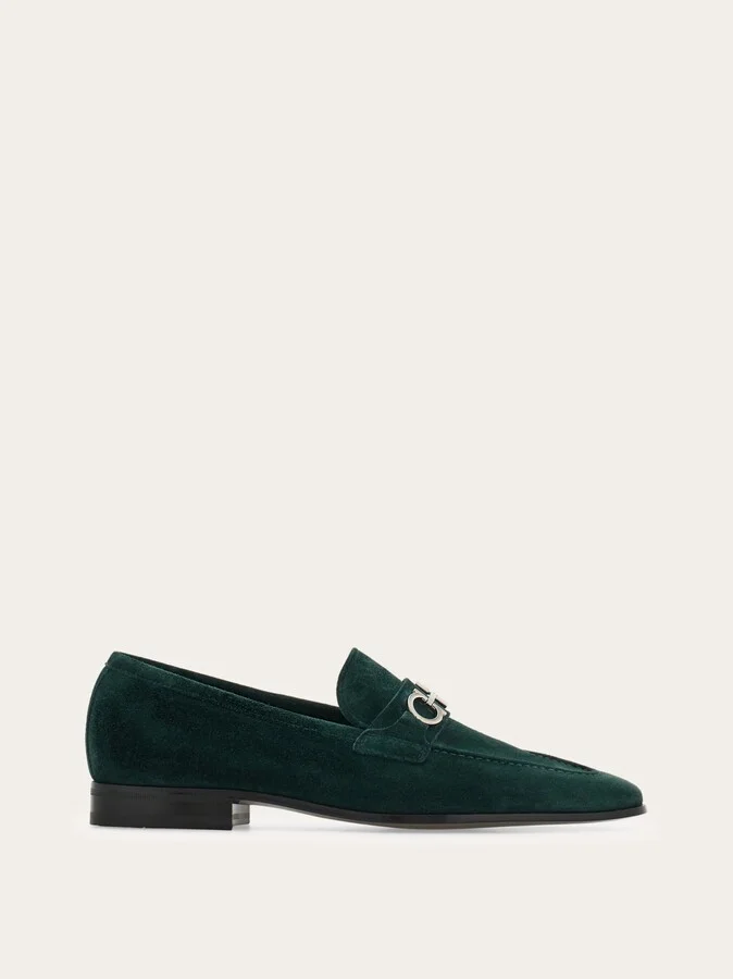 Ferragamo Men Gancini buckle loafer Green