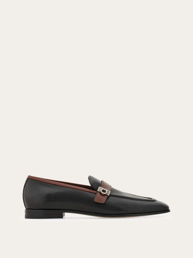Ferragamo Men Gancini Hug loafer Brown