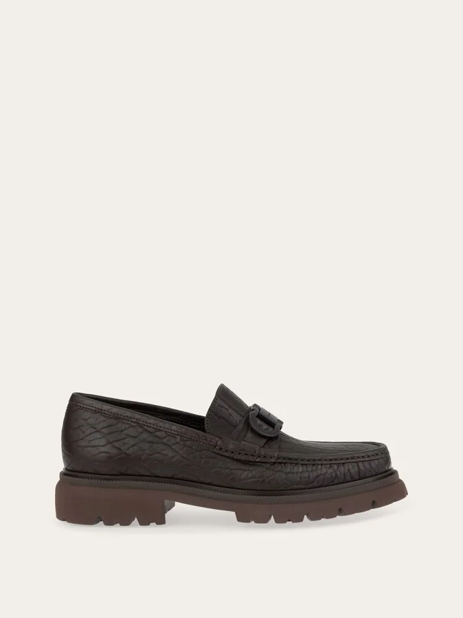 Ferragamo Men Gancini loafer Brown