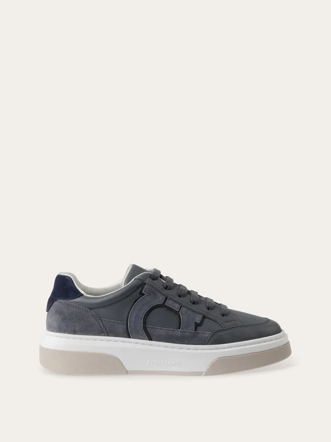Ferragamo Men Gancini low-top sneaker Grey