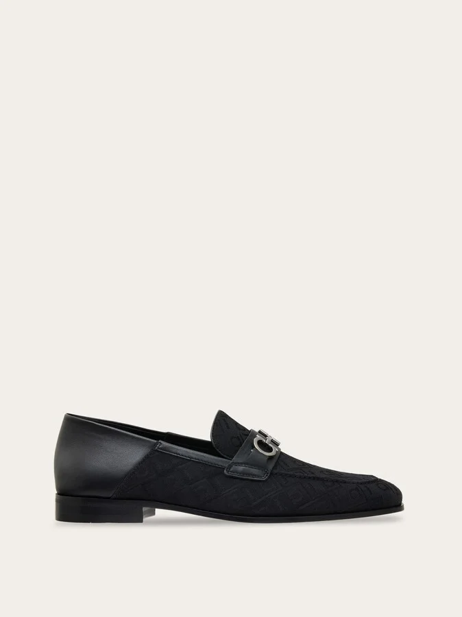 Ferragamo Men Hybrid loafer with Gancini ornament Black
