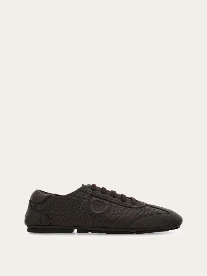 Ferragamo Men Lace up driver shoe Brown