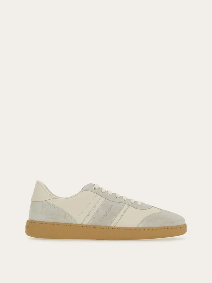 Ferragamo Men Low top sneaker with signature White