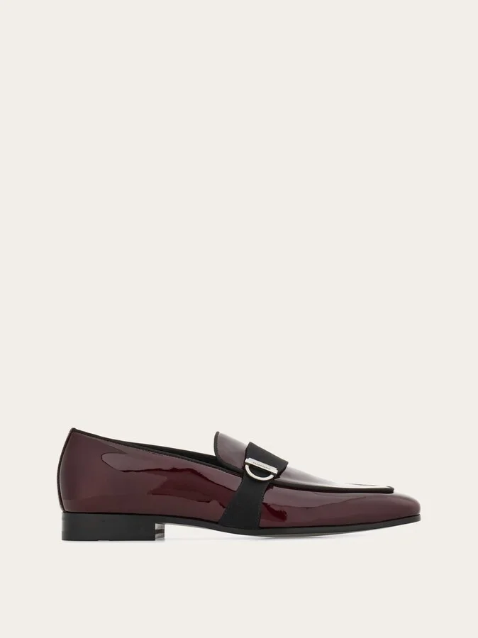 Ferragamo Men Moccasin with Gancini ornament Red