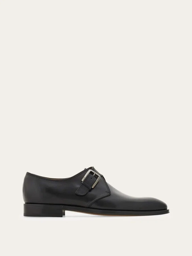 Ferragamo Men Single monk shoe Black