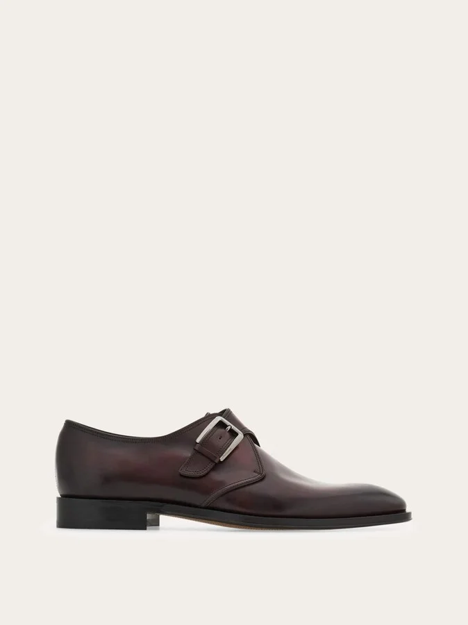 Ferragamo Men Single monk shoe Red