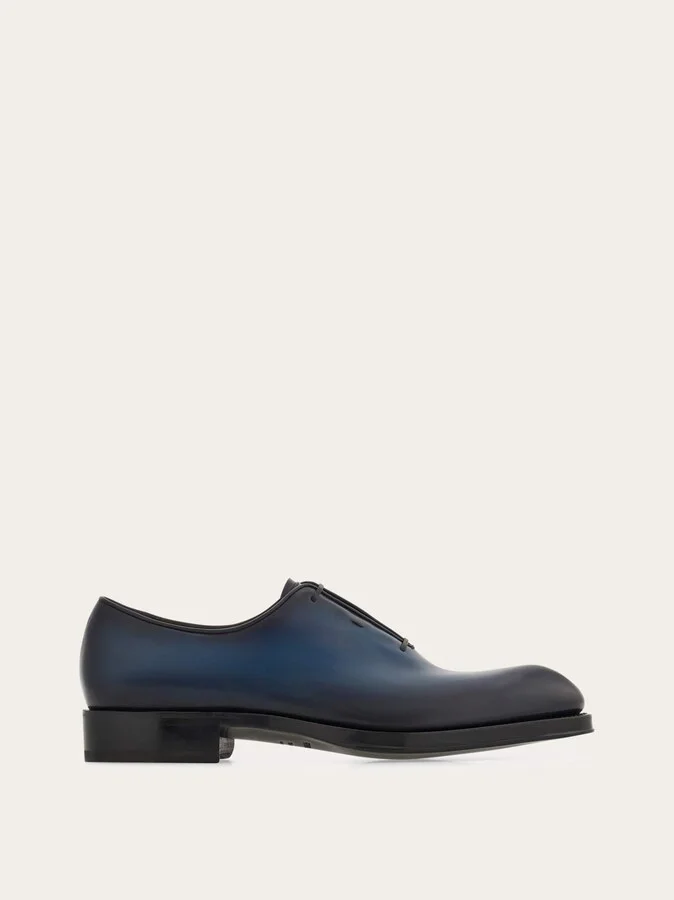 Ferragamo Men Tramezza Oxford with covered laces Blue
