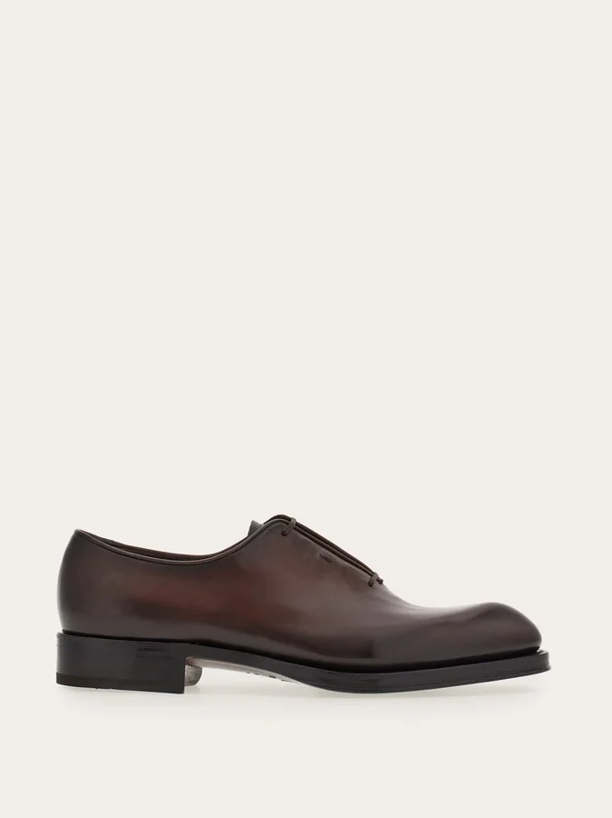 Ferragamo Men Tramezza Oxford with covered laces Brown