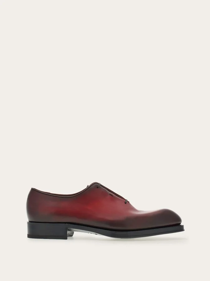 Ferragamo Men Tramezza Oxford with covered laces Red