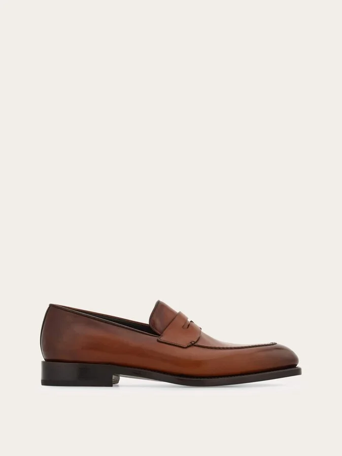 Ferragamo Men Tramezza penny loafer Beige