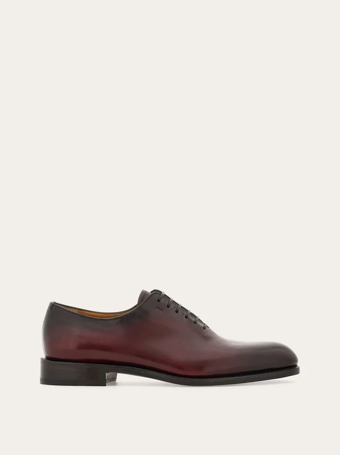 Ferragamo Men Tramezza plain toe Oxford Red