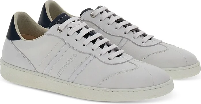 Ferragamo Men's Achille Lace Up Leather Sneakers
