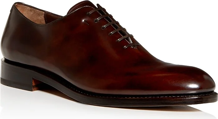 Ferragamo Men's Angiolo Leather Plain Toe Oxfords - Regular