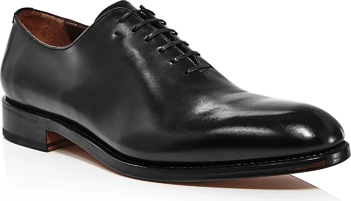 Ferragamo Men's Angiolo Leather Plain Toe Oxfords - Regular