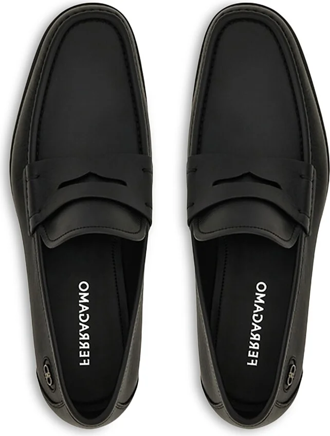 Ferragamo Men's Athenvit Penny Leather Loafers