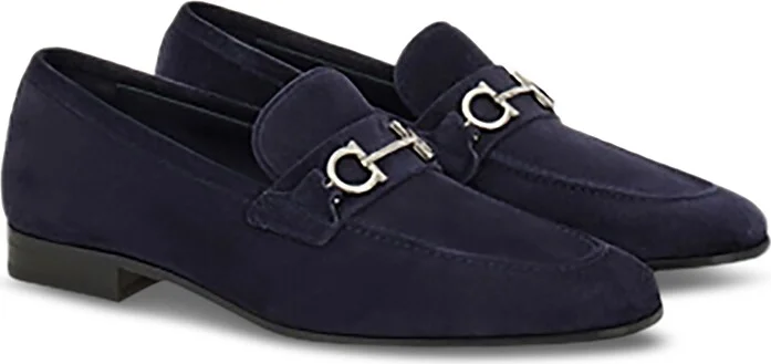 Ferragamo Men's Balty 2Vit Gancini Buckle Loafers - Regular