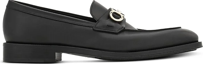 Ferragamo Men's Benedict Moccasin Loafers with Gancini Ornament