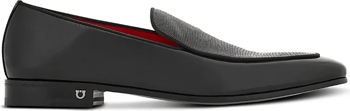 Ferragamo Men's Bloom Leather Loafers