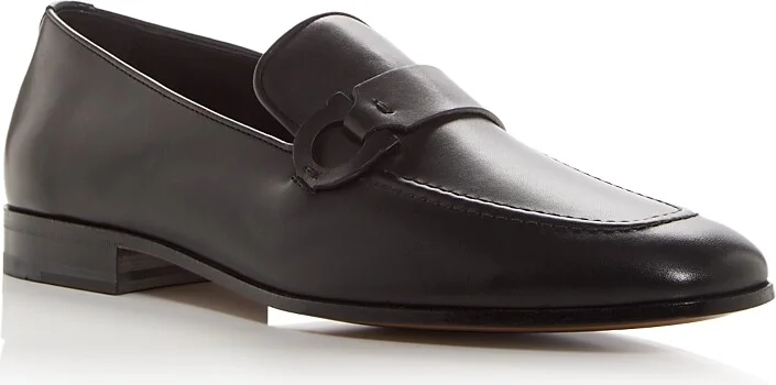 Ferragamo Men's Bonny Venice Gancini Leather Loafers - Regular