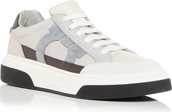 Ferragamo Men's Cassina Leather Sneakers