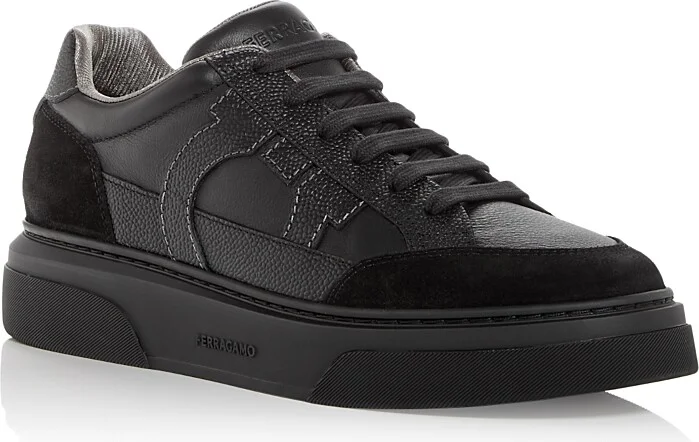Ferragamo Men's Cassina Leather Sneakers