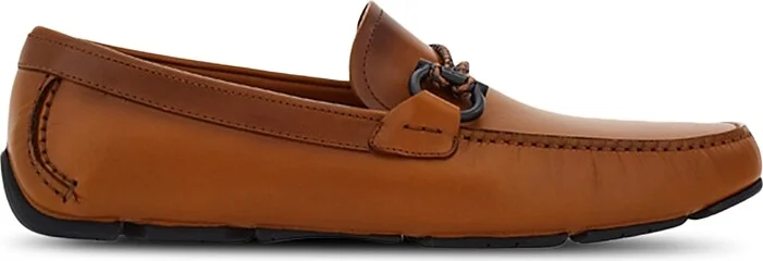 Ferragamo Men's Front 4Vit Gancini Ornament Slip On Drivers