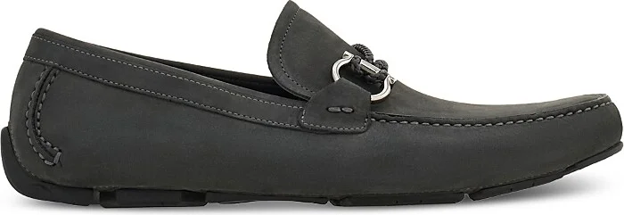 Ferragamo Men's Gancini Suede Loafers