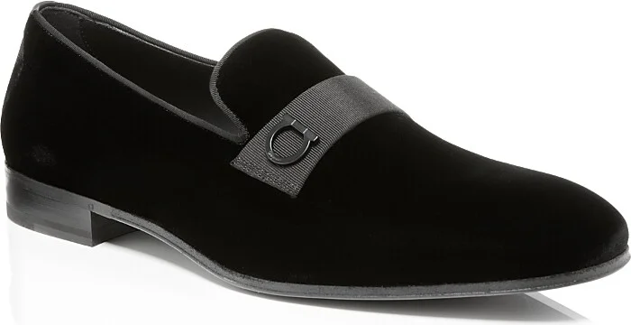 Ferragamo Men's Lapo Smoking Slipper Loafers